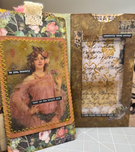 Folio part of a floral journal in victorian style